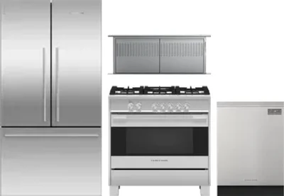 4 Piece Package Includes Refrigerator, Range, Hood And Dishwasher